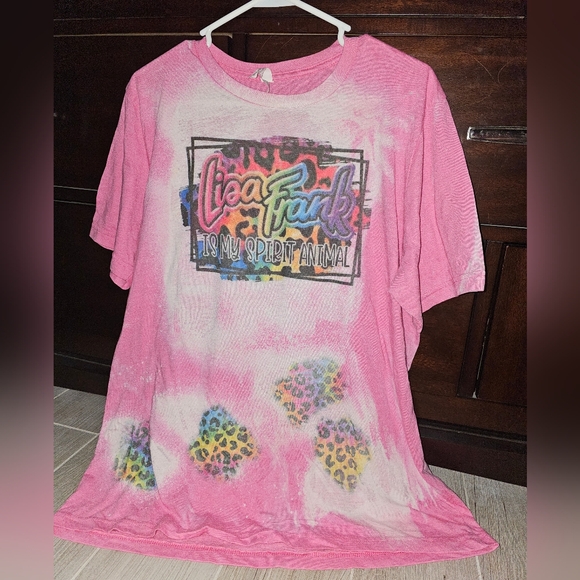 3/$30 Pick 1 New Handmade Prewashed Lisa Frank Rainbow Bleach BellaCanvas Shirt - Picture 2 of 4